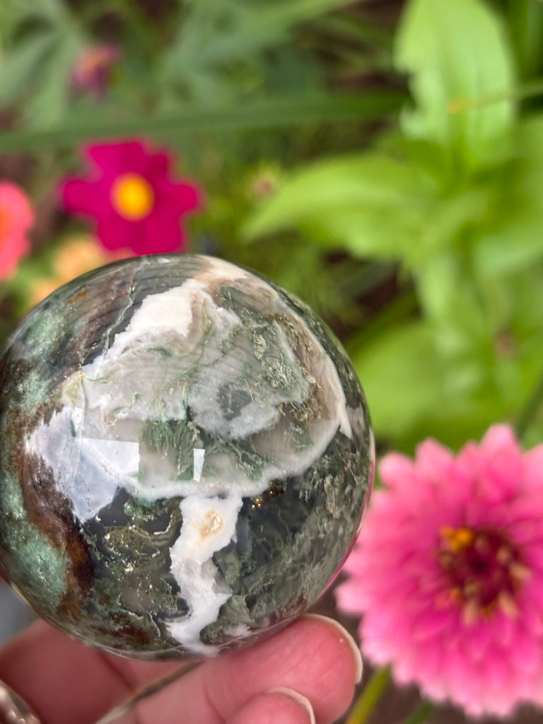 Moss Agate - Sphere