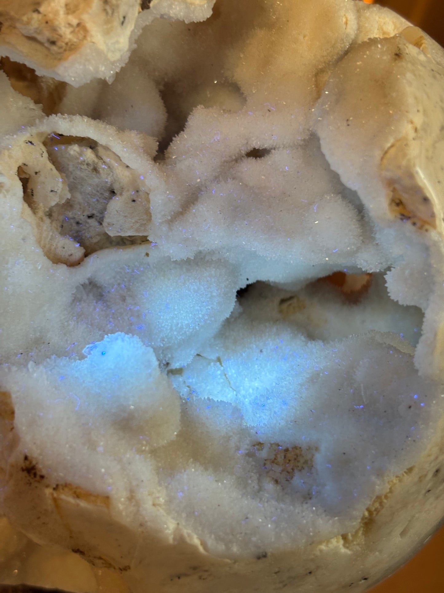UV Druzy Calcite Sphere - Indonesia