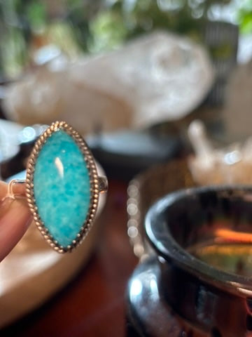 Amazonite Ring size 8