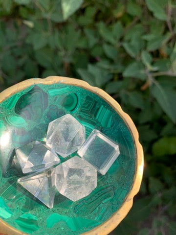 Clear Quartz Platonic Solids | set of 5 | Brazil