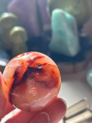 Carnelian Sphere - Madagascar - 44 mm