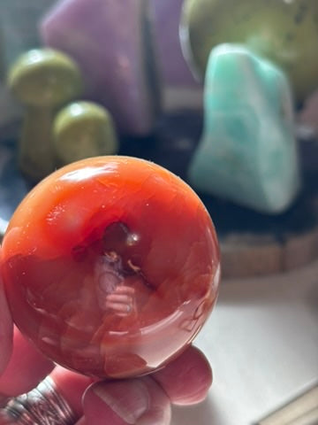 Carnelian Sphere - Madagascar - 51 mm