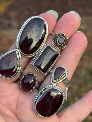 Rhodolite Garnet Ring size 9