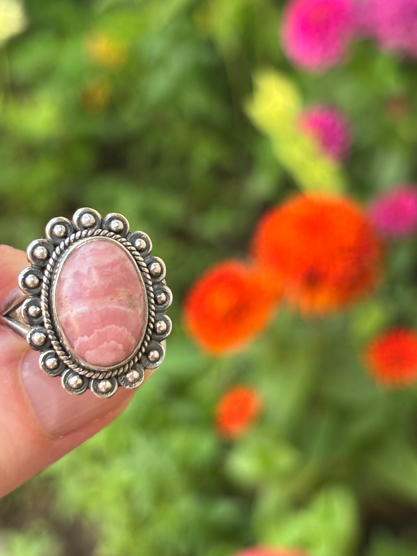 Rhodocrosite Ring size 8
