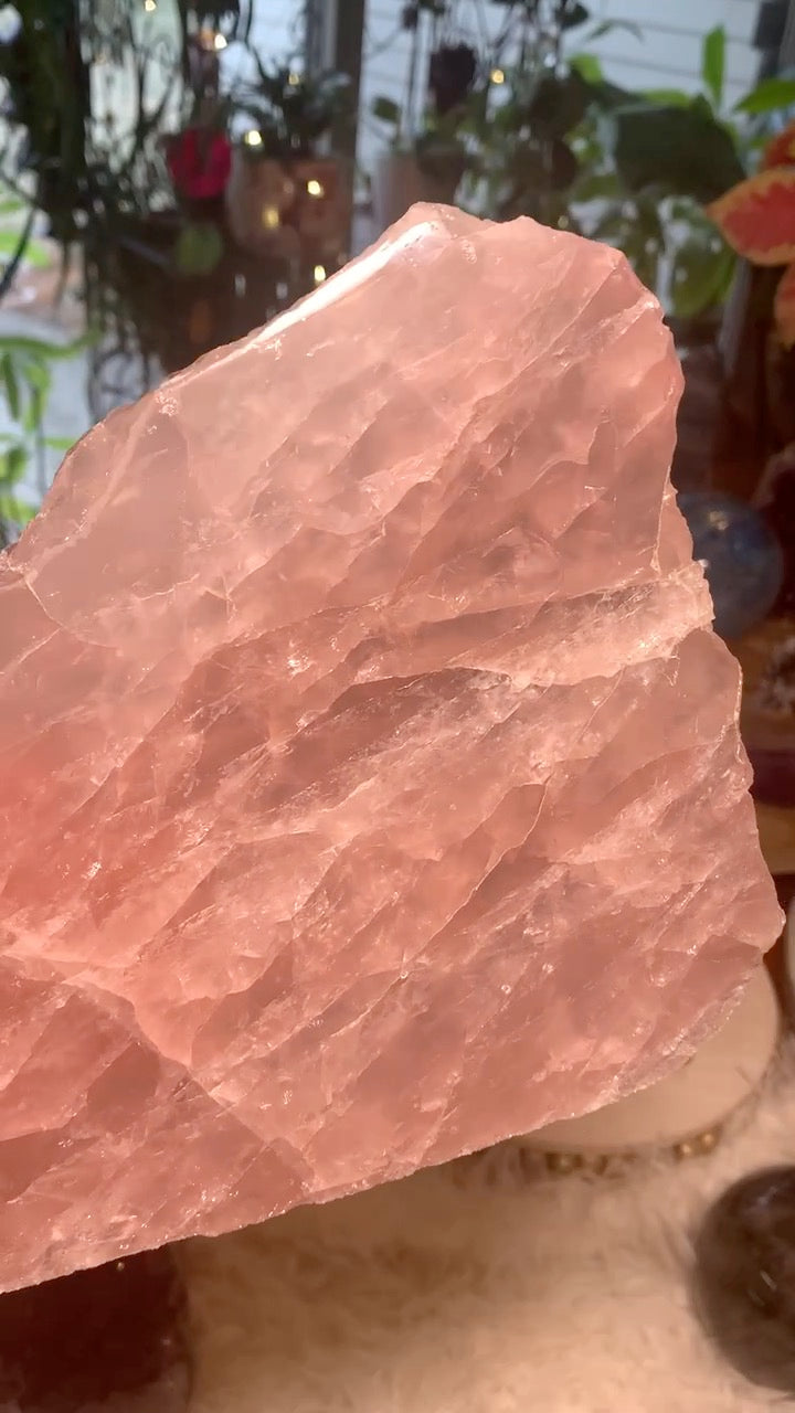 Rose Quartz Slice - Rainbow - Madagascar