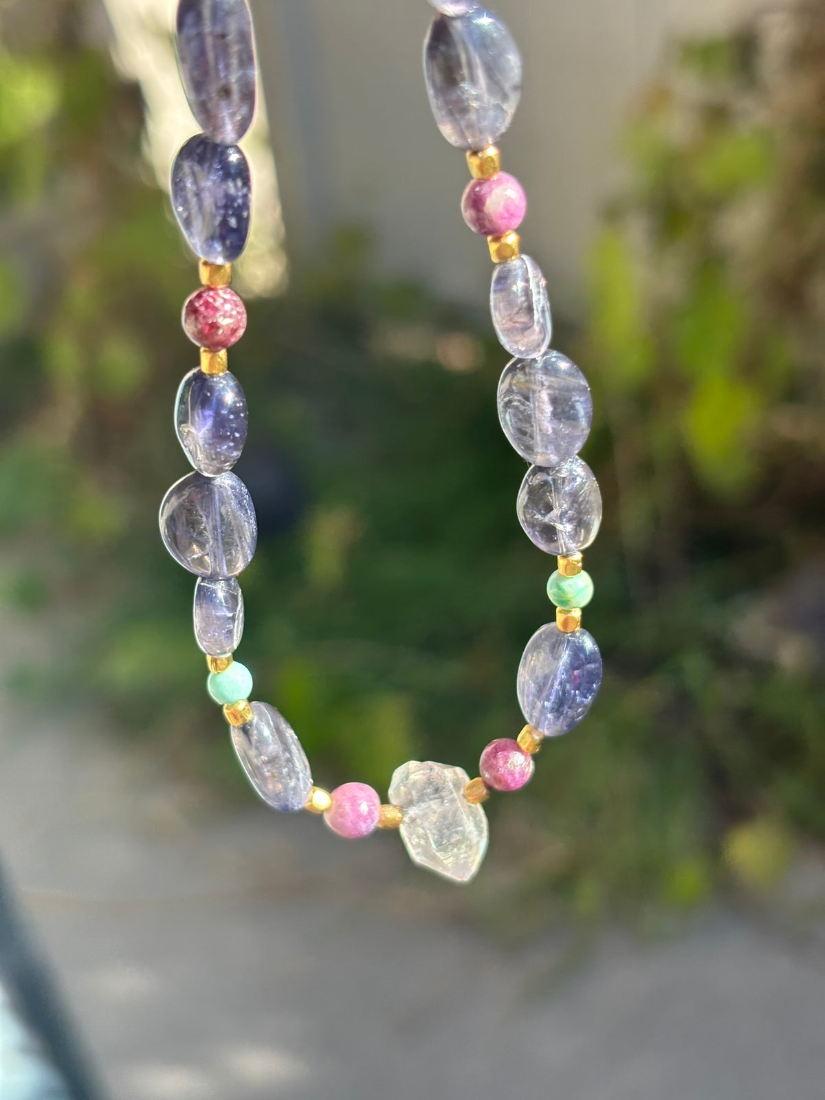 The Divine Channel | Herkimer Diamond • Pink Tourmaline • Iolite • Turquoise