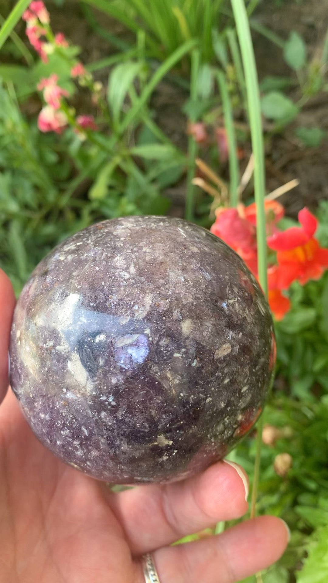 Lepidolite Sphere