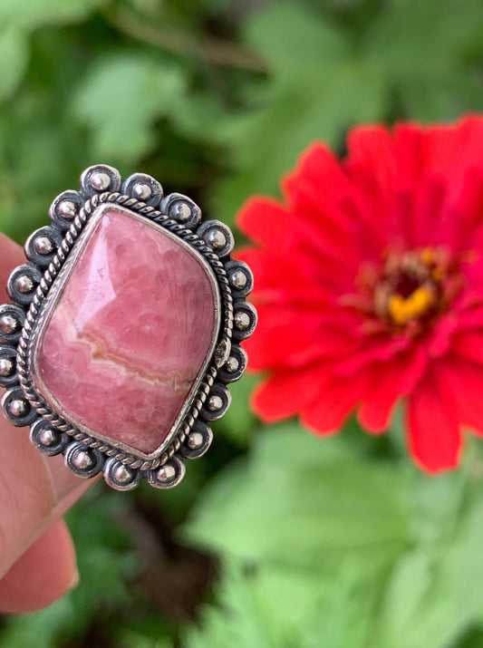 Rhodocrosite Ring size 8