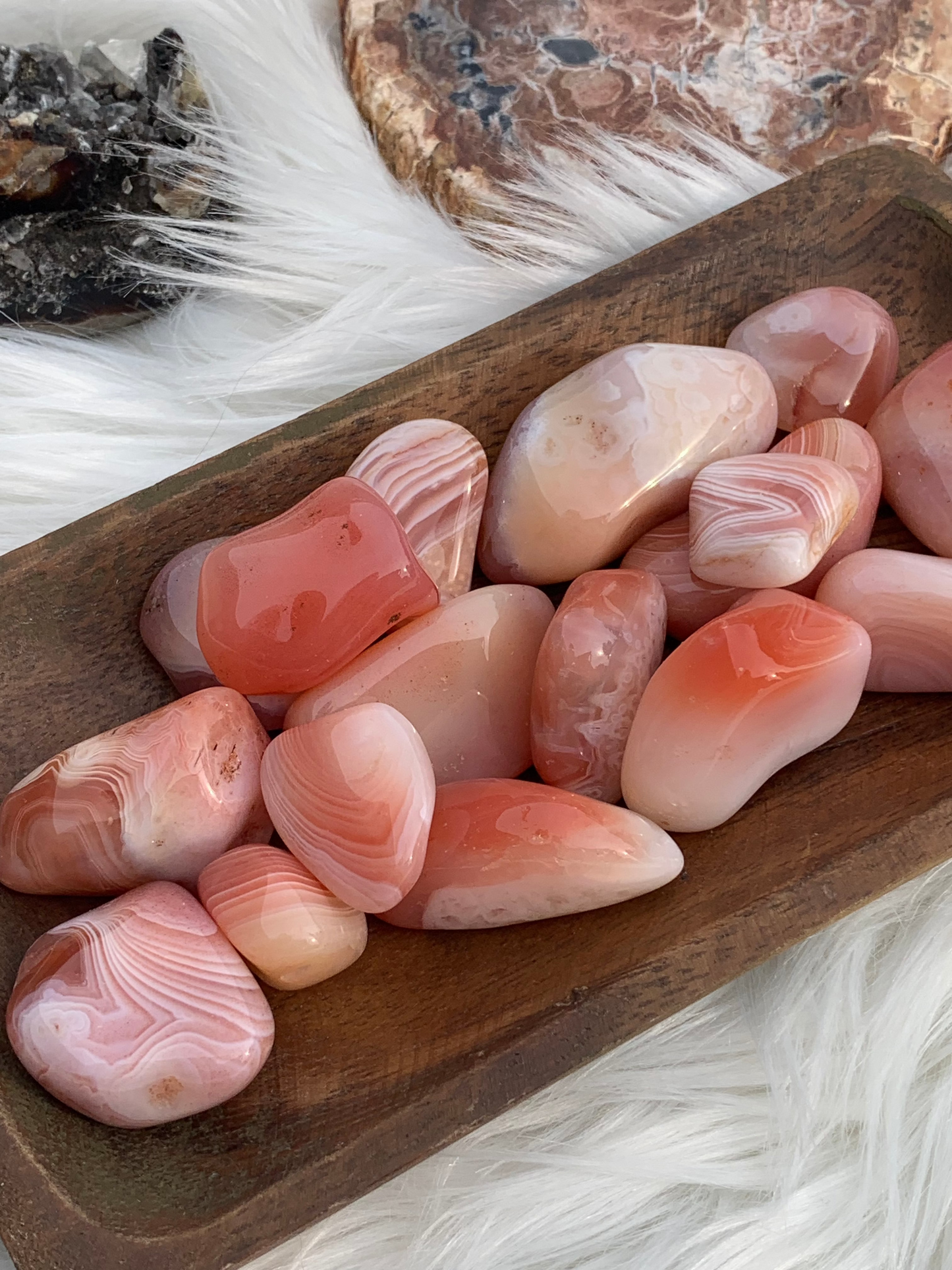 Peach Botswana Agate - tumble bundle