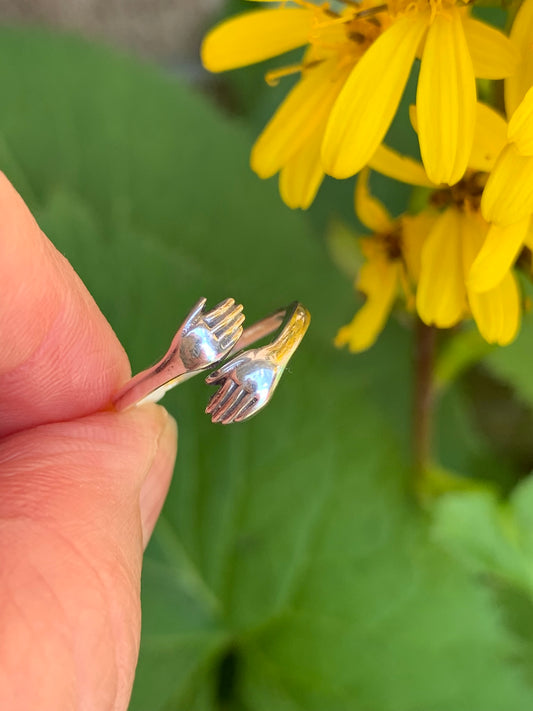 Healing Hands Sterling Silver Ring