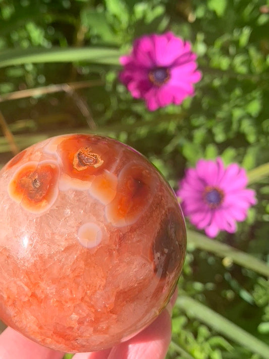 Carnelian Sphere - Madagascar - 56 mm