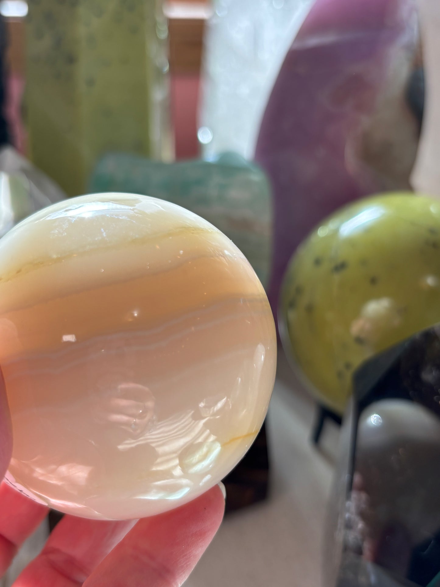 Watermelon Calcite - Sphere - Pakistan