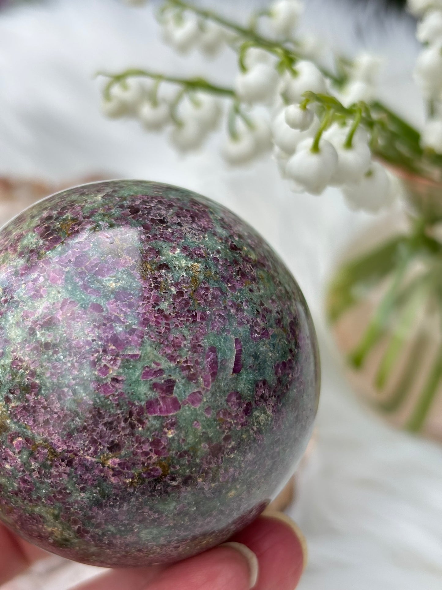 Ruby Kyanite Fuchsite - Sphere | India