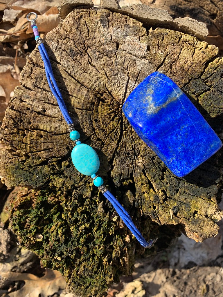 Turquoise and Lapis Lazuli bracelet - Afghanistan