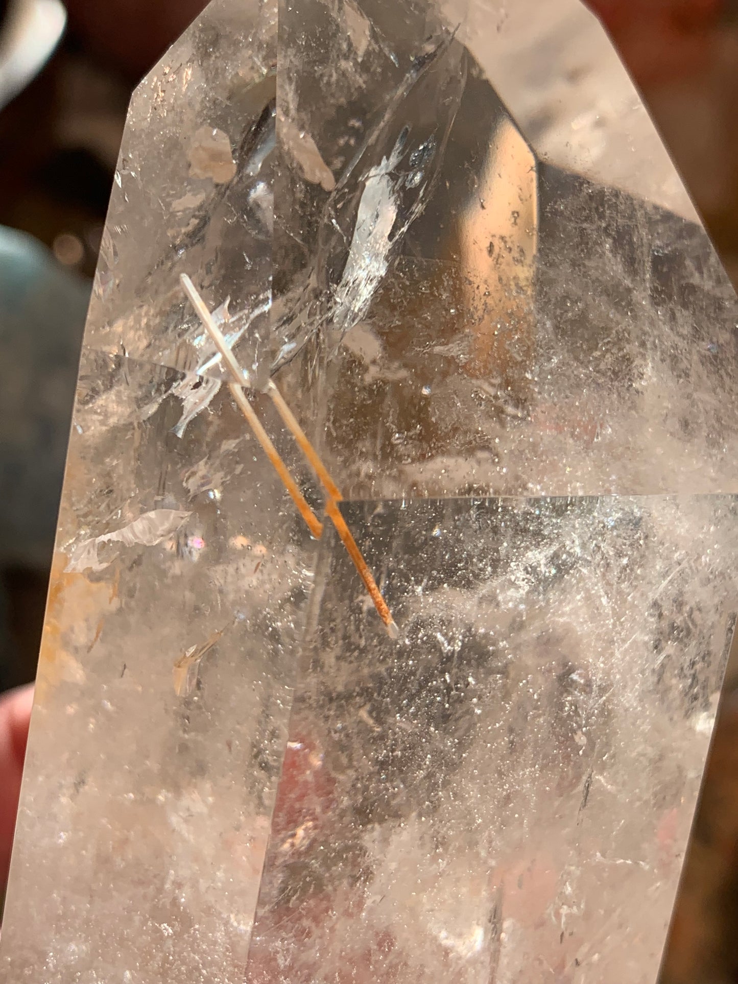 Rutilated Polished Lemurian Quartz Generator - Bi Color - Brazil