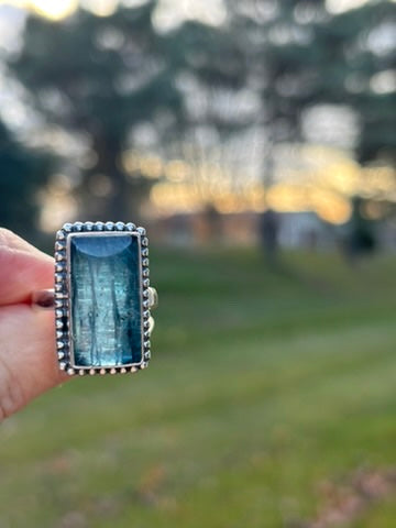 Teal Kyanite Ring size 9