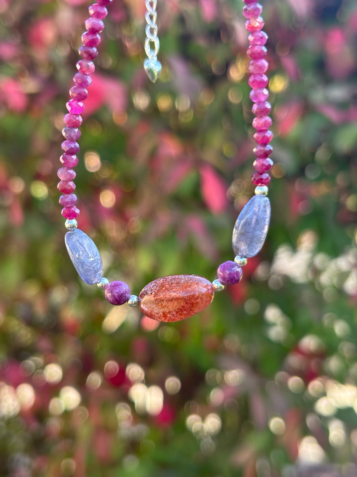The Sacred Flame | Red Spinel • Pink Tourmaline • Sunstone • Iolite