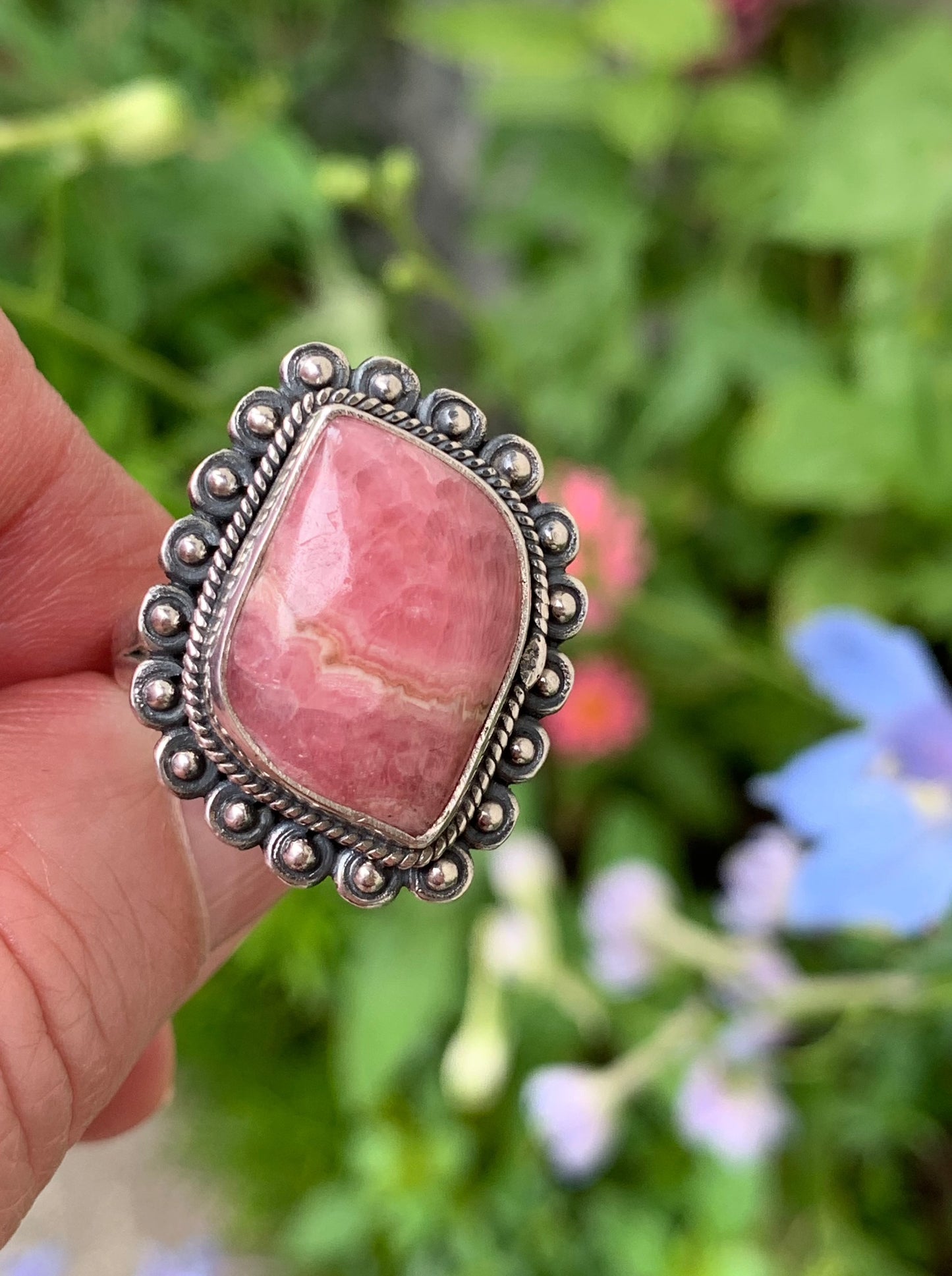 Rhodocrosite Ring size 8