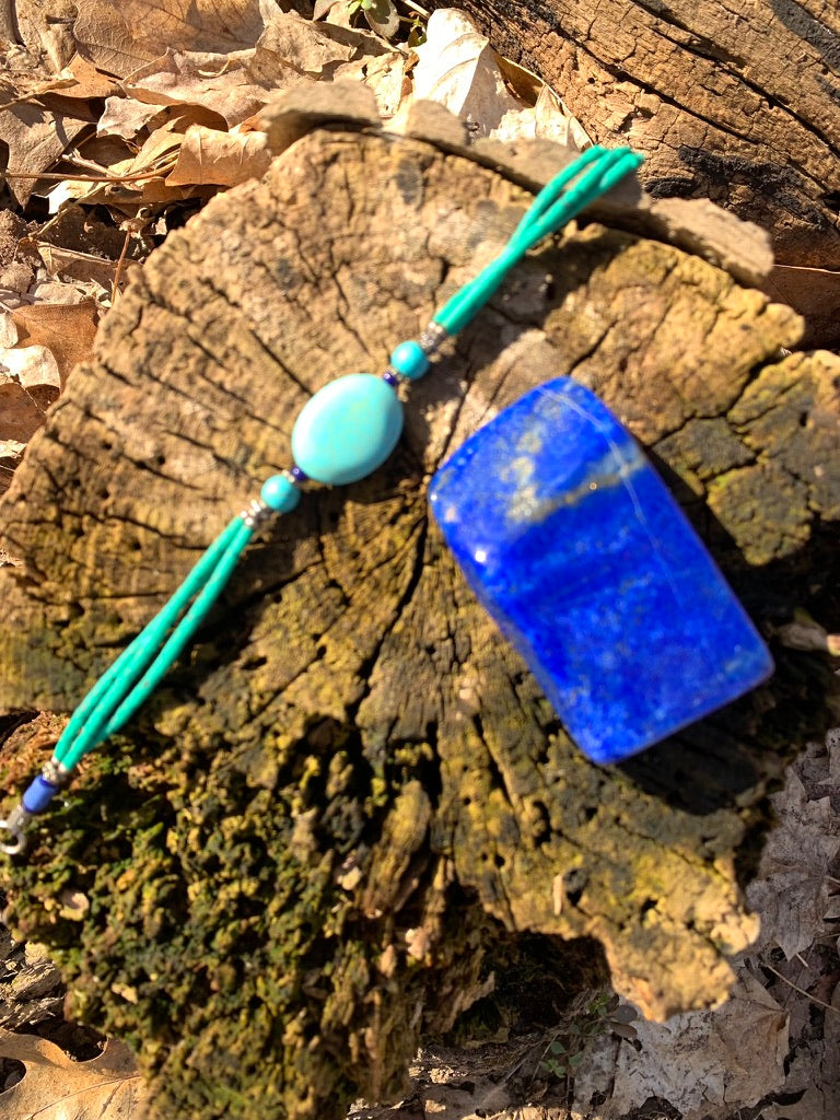 Turquoise and Lapis Lazuli bracelet - Afghanistan