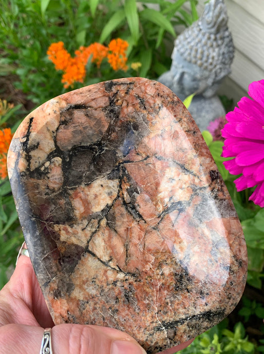 Smokey Quartz and Black Tourmaline in Feldspar bowl - Madagascar