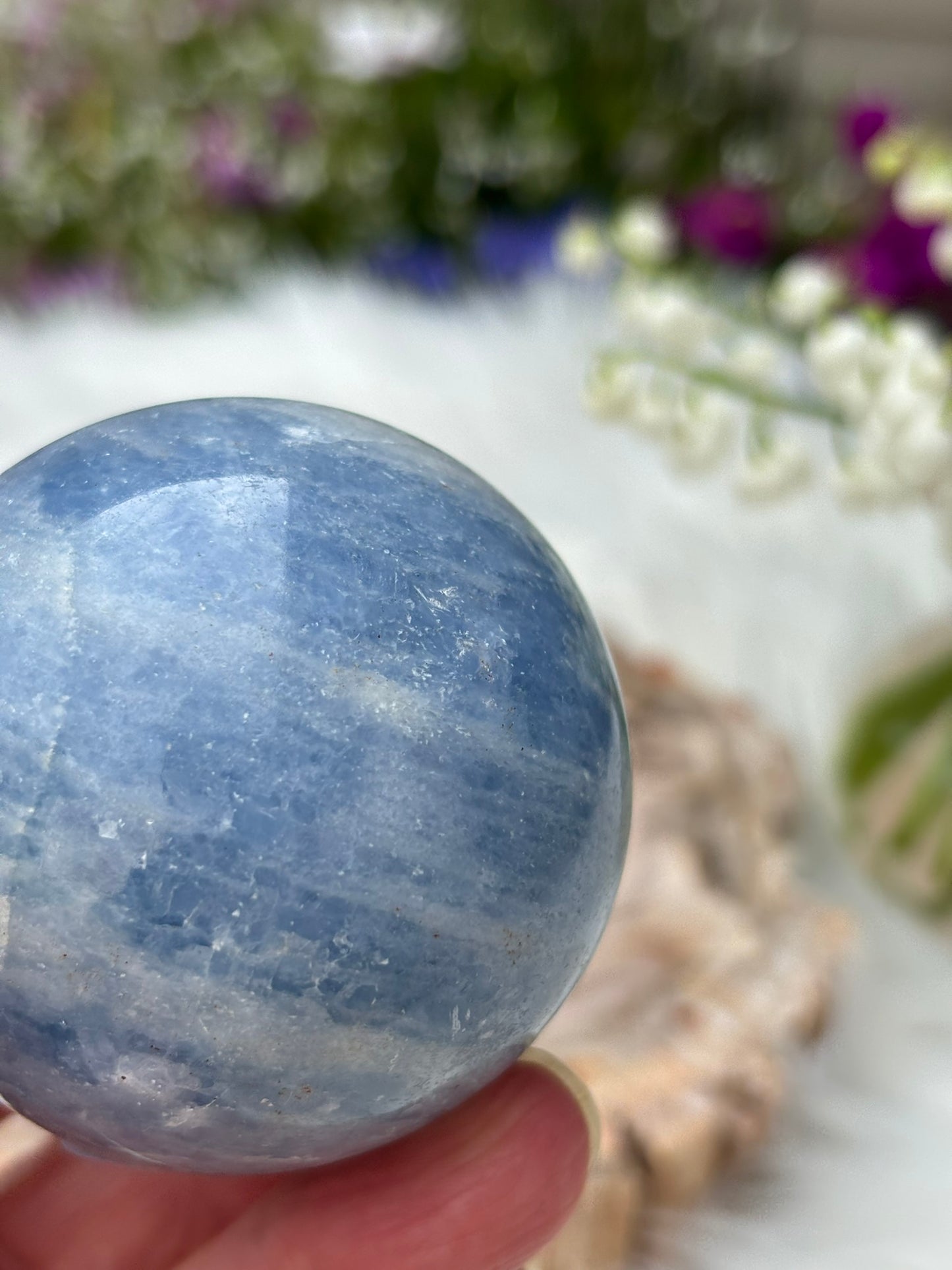 Blue Calcite | Sphere | Madagascar