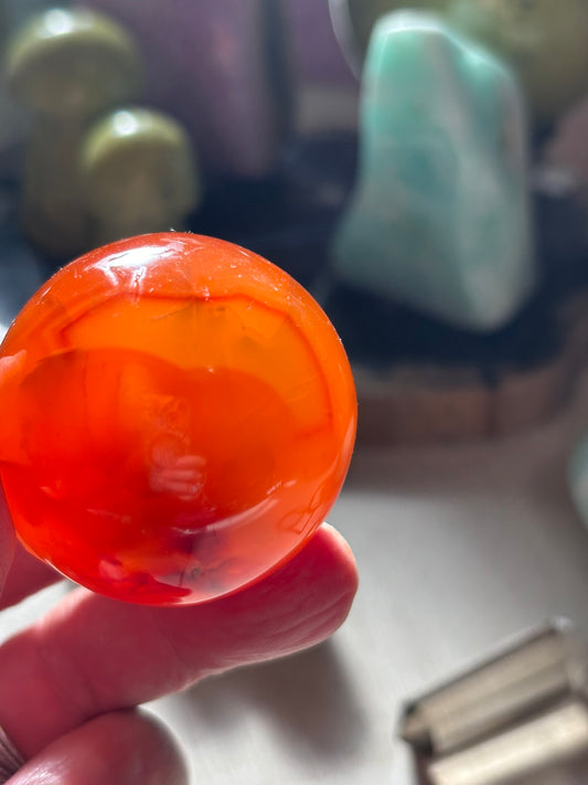 Carnelian Sphere - Madagascar - 42 mm