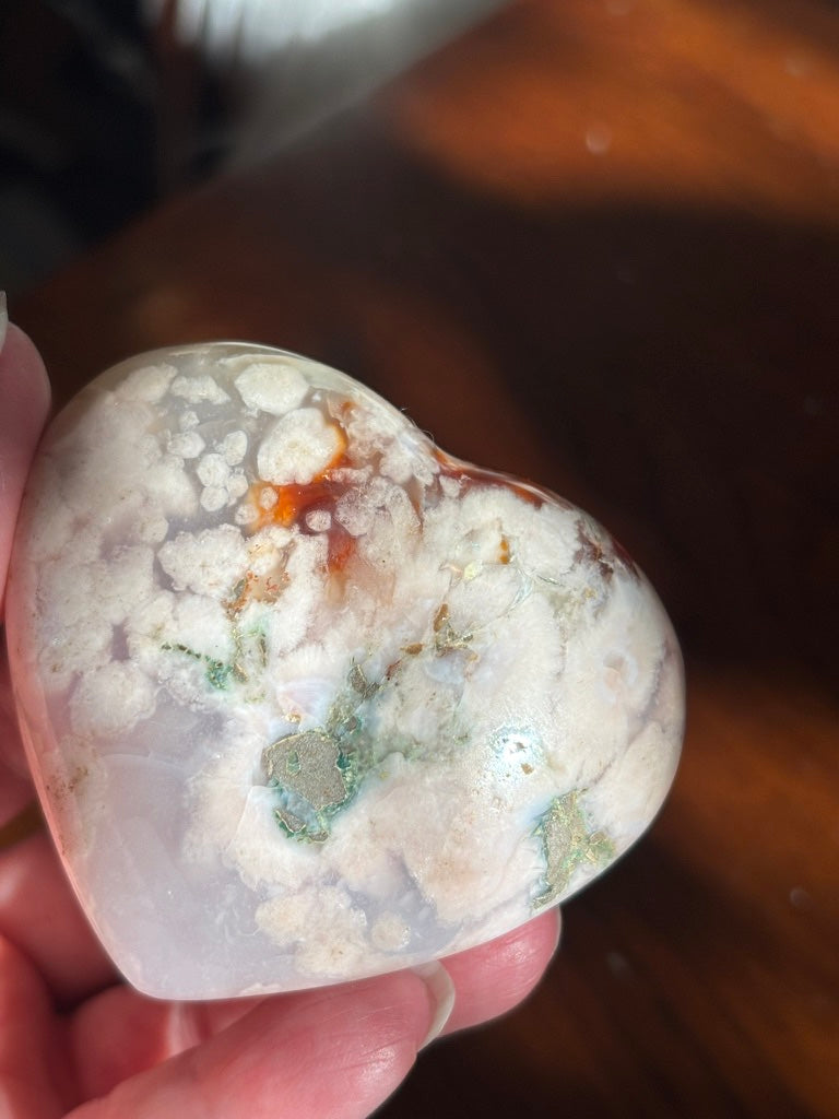 Flower Agate - Heart | Madagascar