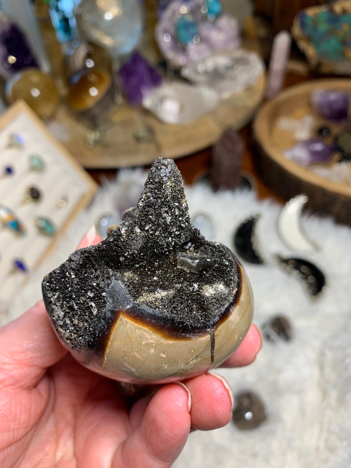 Septarian Druzy Dragon Egg - Madagascar