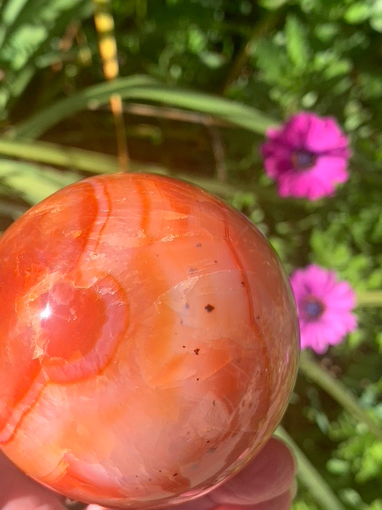 Carnelian Sphere - Madagascar - 64 mm