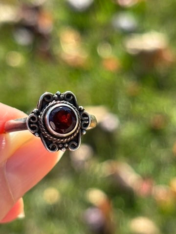 Rhodolite Garnet Ring size 8