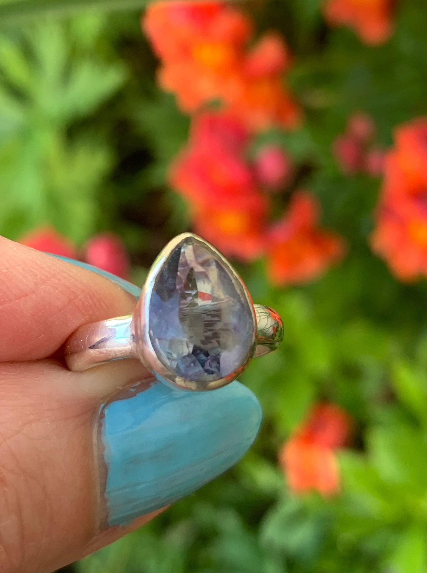 Blue Fluorite Ring size 5.5