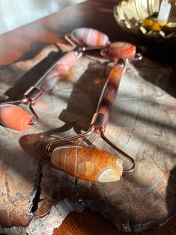 Fire Agate Crystal Facial Roller