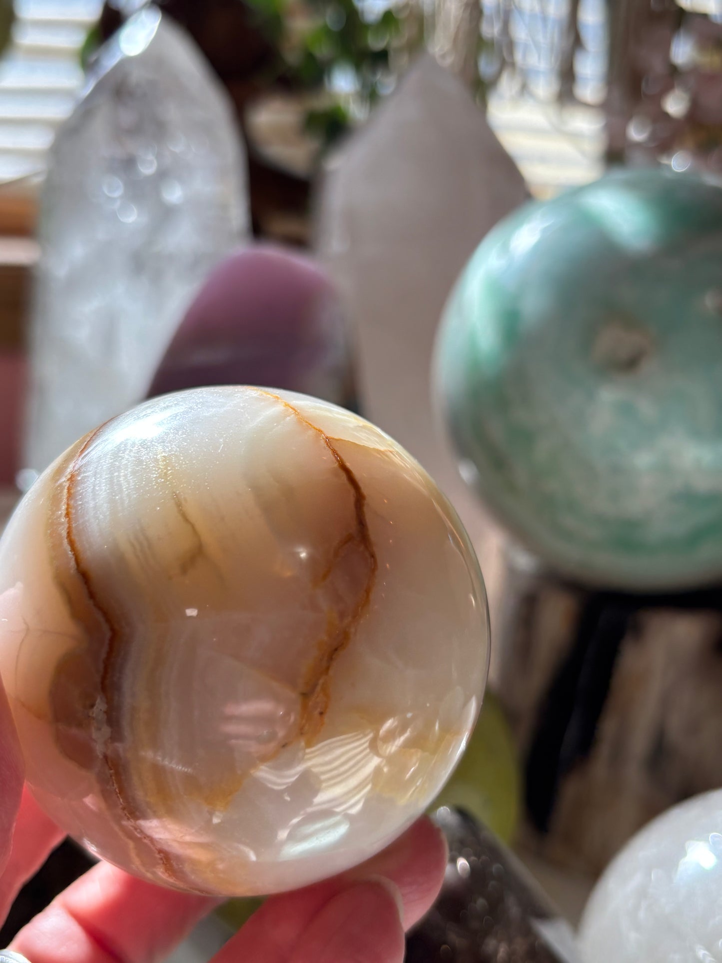 Watermelon Calcite - Sphere - Pakistan