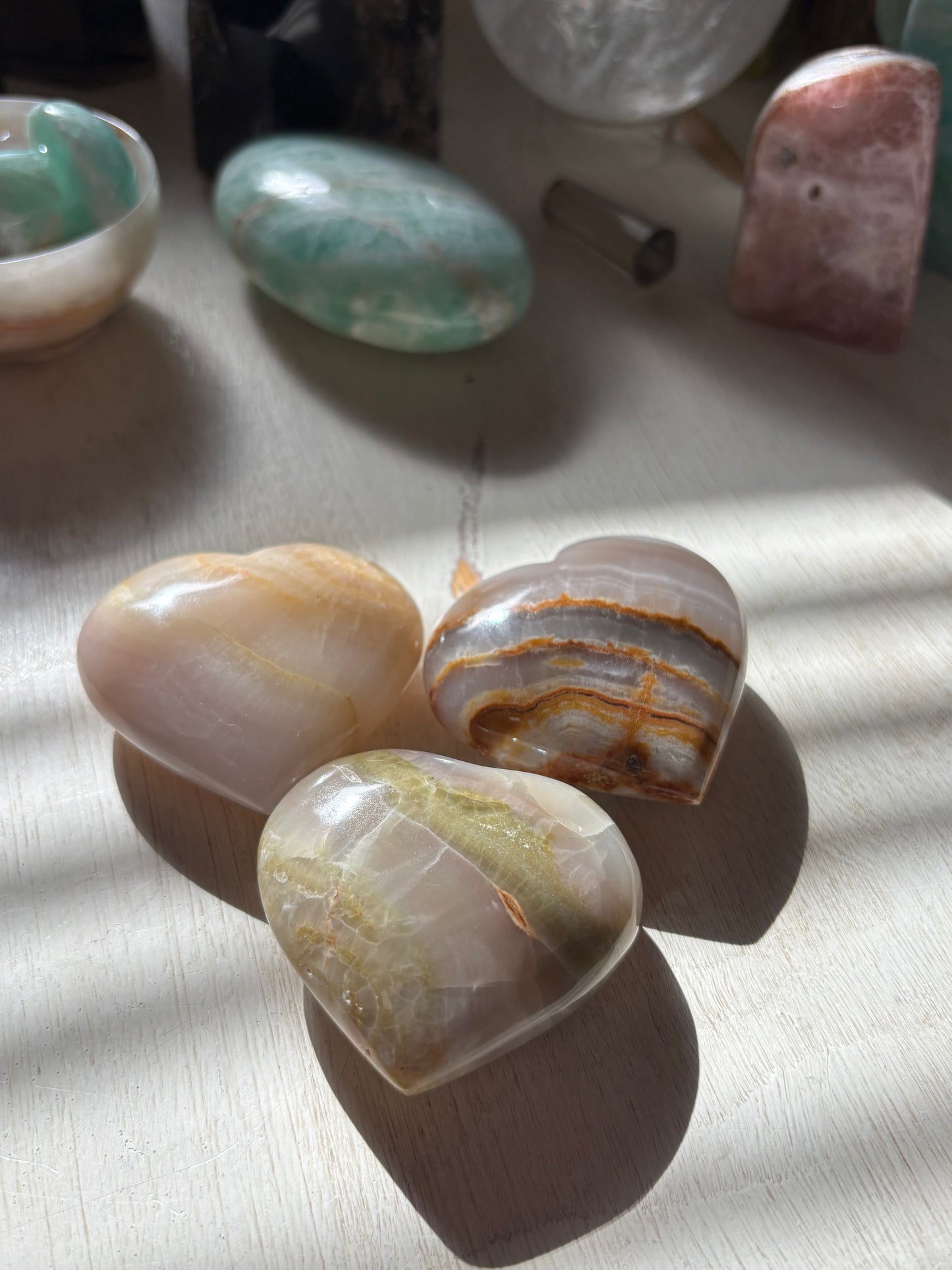 Watermelon Calcite - Heart | Pakistan