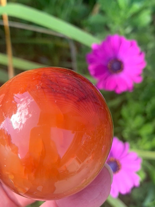 Carnelian Sphere - Madagascar - 45 mm