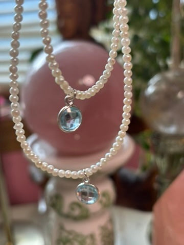 Waters Edge — Freshwater Pearl & Blue Topaz