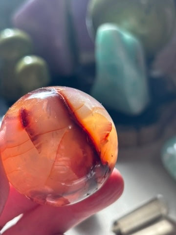 Carnelian Sphere - Madagascar - 44 mm