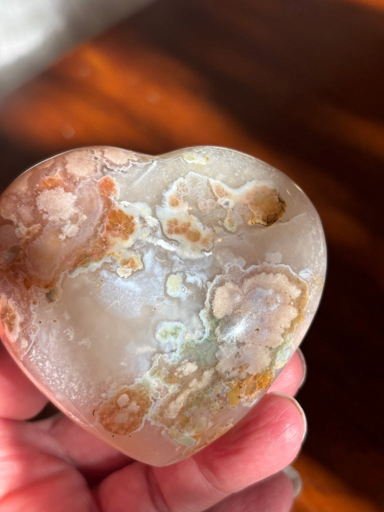 Flower Agate - Heart | Madagascar