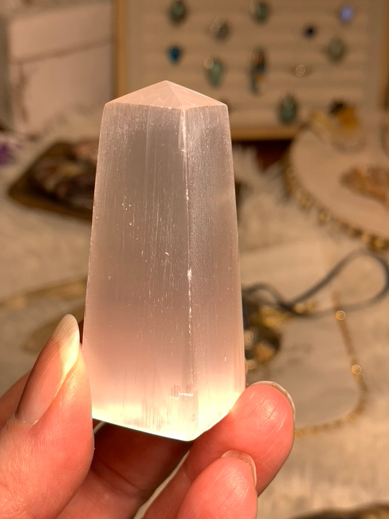 Selenite Obelisk