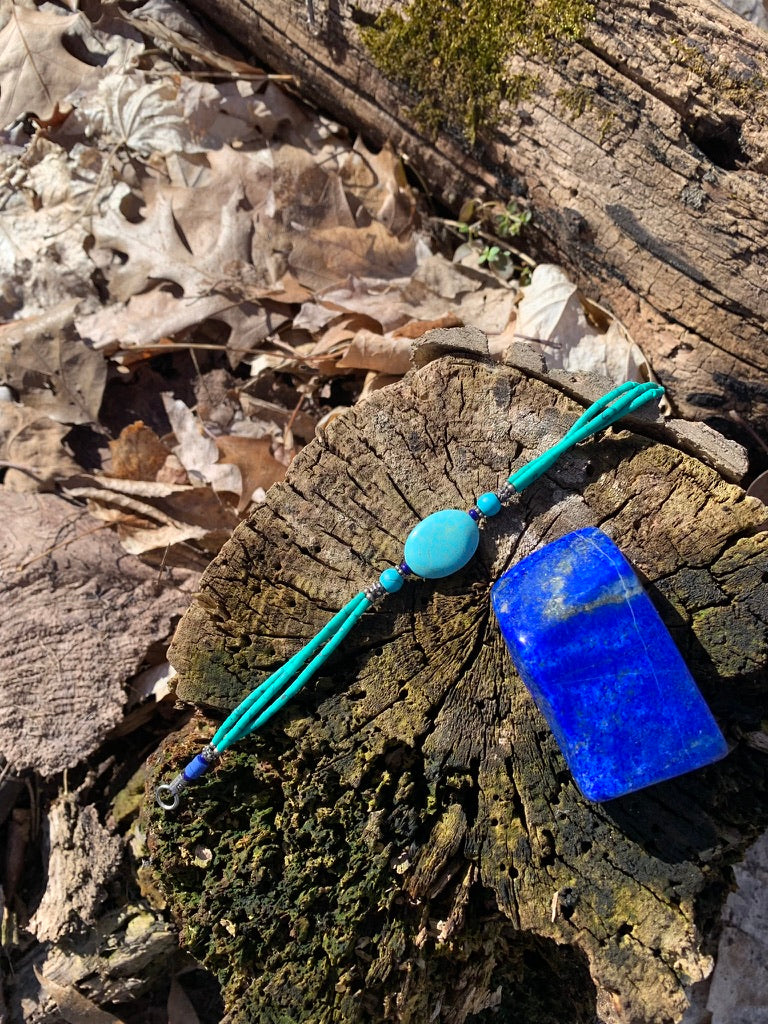 Turquoise and Lapis Lazuli bracelet - Afghanistan