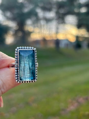 Teal Kyanite Ring size 9