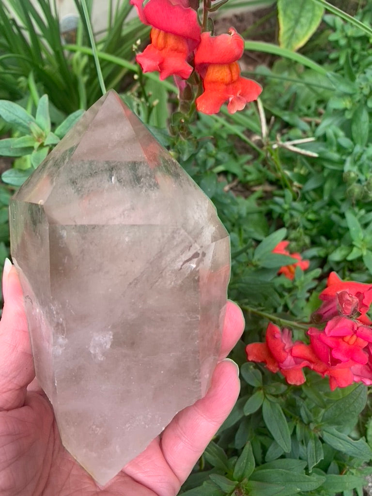 Smokey Lemurian Quartz Point