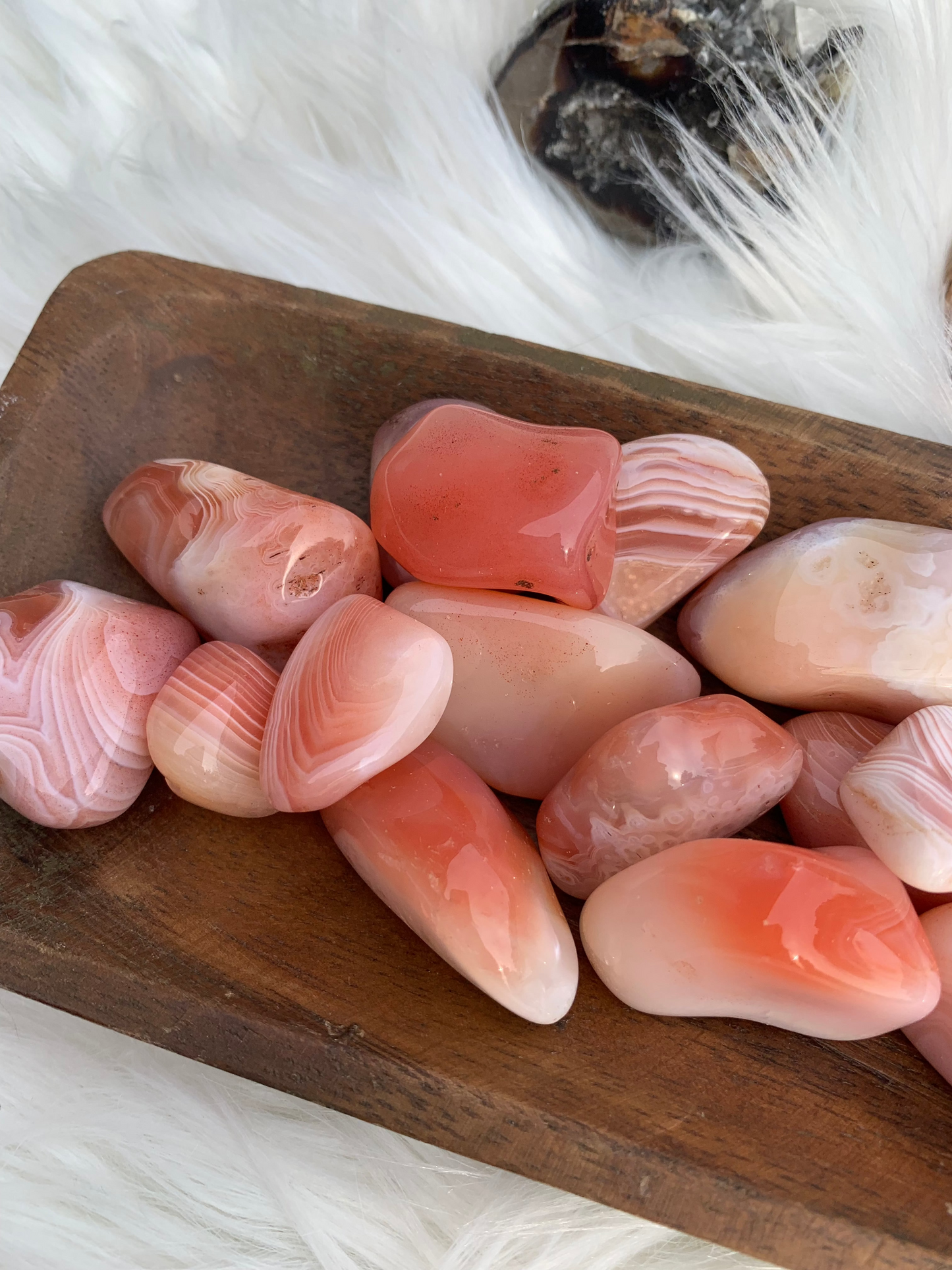 Peach Botswana Agate - tumble bundle