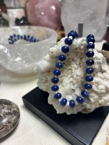 Moonlit Water — Lapis Lazuli with Mother of Pearl