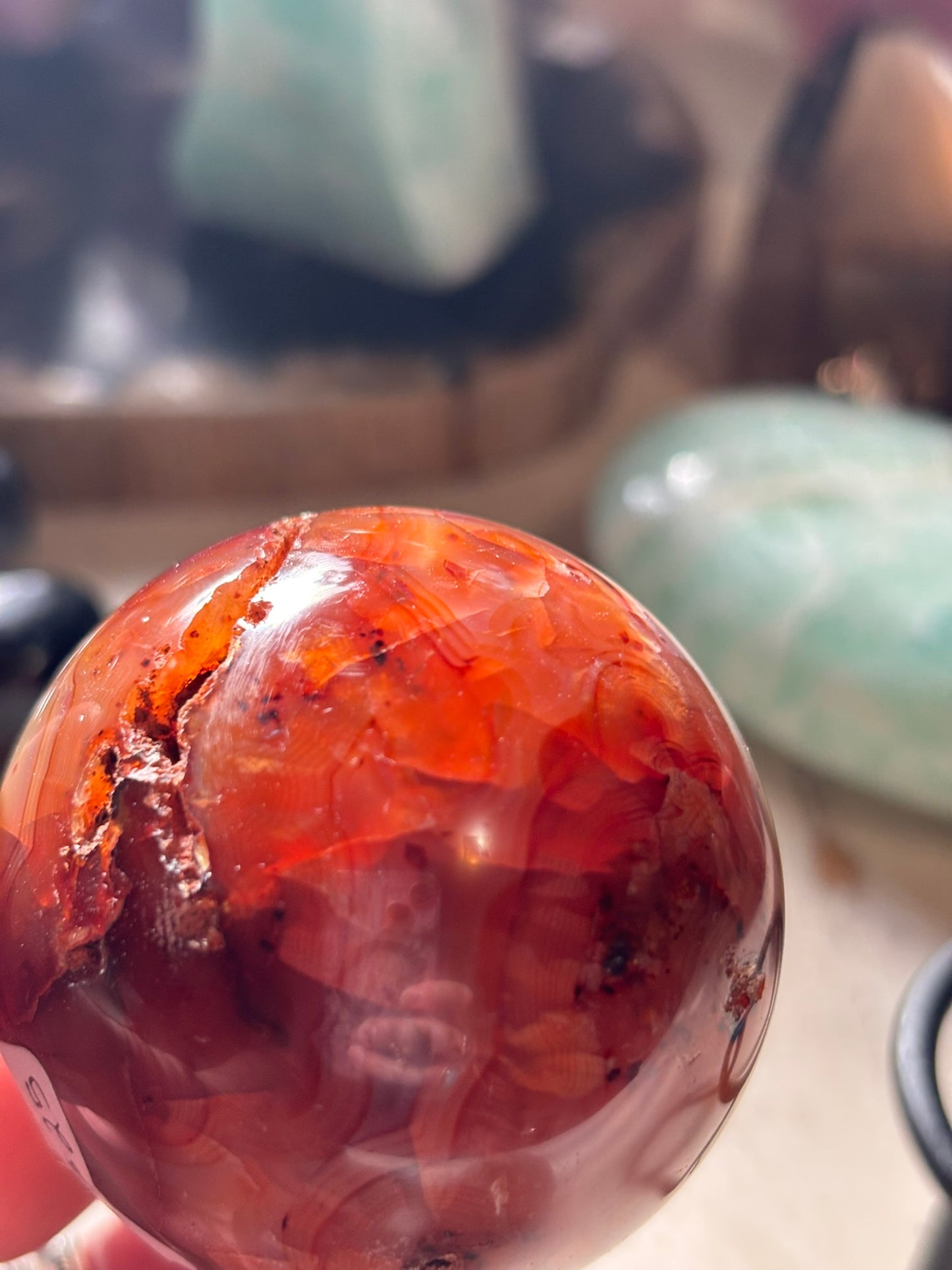 Carnelian Sphere - Madagascar - 52 mm