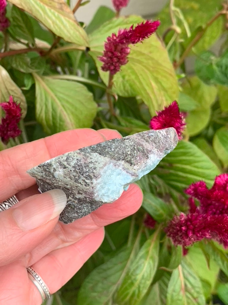 Larimar Slice - Polished one side