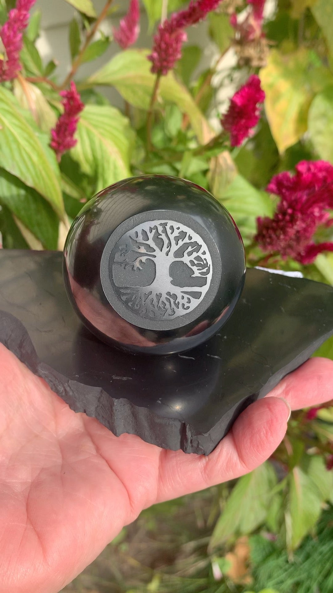 Shungite Sphere with Stand - Russia