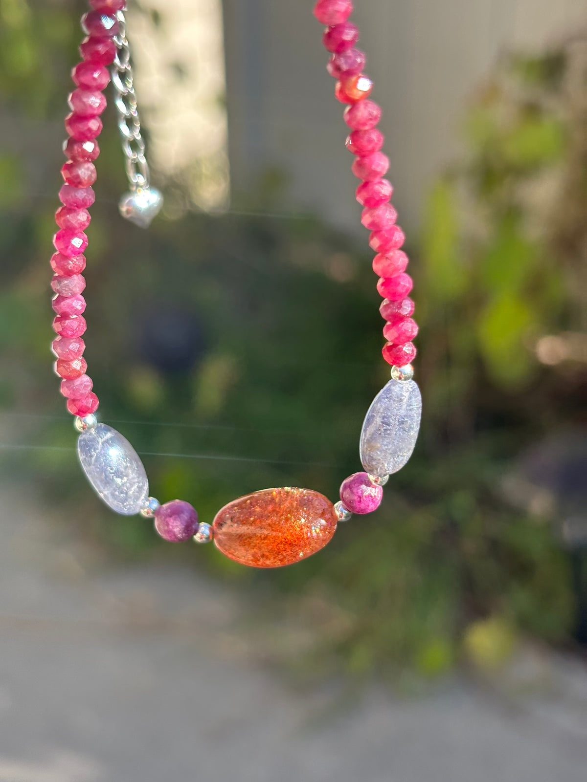 The Sacred Flame | Red Spinel • Pink Tourmaline • Sunstone • Iolite