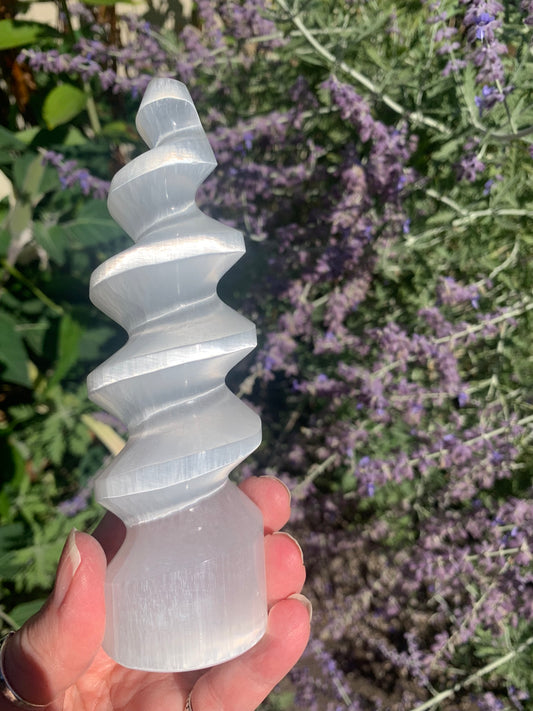 Selenite Unicorn Horn