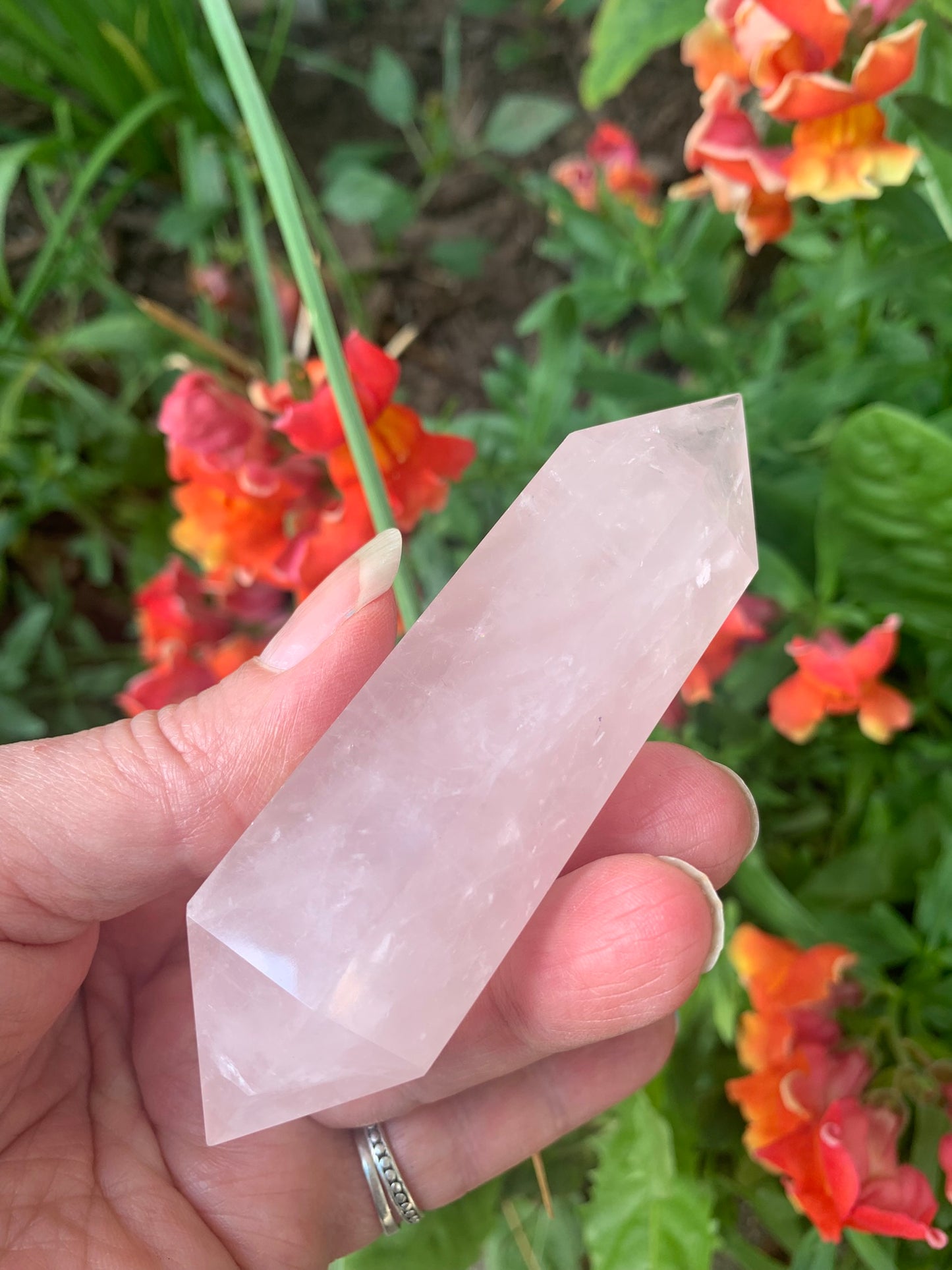 Rose Quartz Double Terminated Wand